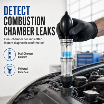 Combustion Chamber Leak Detector Kit and Leakage Tester Diagnostic Tool Set with Storage Bag