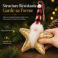 🎄✨ Suspensions de Noël Père Noël et Étoile à Paillettes – Ultra-Légères, Scintillantes et Finitions Soignées