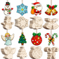 📢📢50% DE RÉDUCTION !! ⏰ Lot de 8 Rondelles de Bois Sculptées – Ornements Suspendus Sapin de Noël avec Cordes en Chanvre