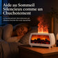 🕯️💧 Petit humidificateur à effet de flamme – Brume ultrasonique, ambiance lumineuse et diffuseur d’arômes