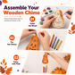 📢📢50% DE RÉDUCTION !! ⏰🎃 Halloween Wooden Pumpkin Craft Kit | DIY Wind Chime