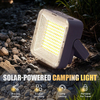 🏕️ Lampe solaire de camping étanche, rechargeable sans fil 💡
