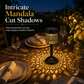 🏮🌸 Lampe de table solaire en fer en forme de pivoine – Motifs projetés, capteur crépusculaire et protection IP65