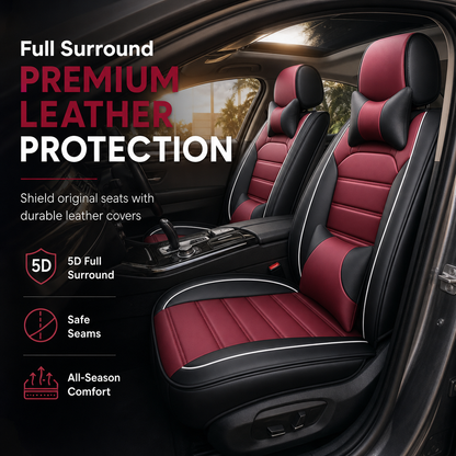 📢📢50% DE RÉDUCTION !! ⏰ Housses de Siège Auto Universelles Cuir 5D – Protection Intégrale Toutes Saisons pour Voiture 5 Places