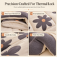 Warm Lamb Fleece and Aloe Cotton Winter Comforter Fleece Lined Quilt Insert with Dark Floral Pattern