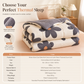 Warm Lamb Fleece and Aloe Cotton Winter Comforter Fleece Lined Quilt Insert with Dark Floral Pattern