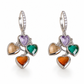 ⏳ Offre limitée −50% ⏰ Boucles d’Oreilles Pendantes Cœur Multicolore Rétro pour Femmes – Bijoux Mode❤️💚💙