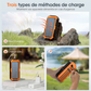 💰 JUSQU'À -50% 🧭Batterie Externe Solaire — Parfait pour Randonnée, Camping & Aventures en Plein Air
