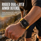 Integrated Smartwatch Band with Protective Case Color Blocking Translucent Sport Strap for 40mm 41mm 42mm 44mm 45mm 46mm 49mm
