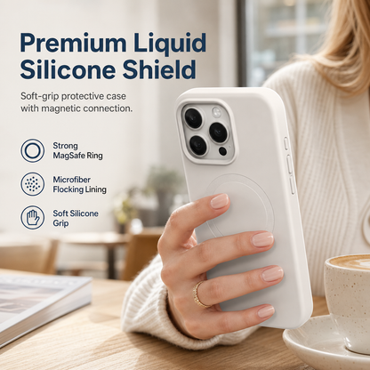 📱 PROMO FLASH : 50% DE RÉDUCTION ! Coque de Protection Magnétique en Silicone Liquide – Antichoc, Doublure Microfibre & Charge Sans Fil Compatible for une Protection Élégante et Fiable ✨🛡️