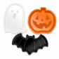 ⏳ Offre limitée −50% ⏰ Moules à Chaussons Halloween Forme Citrouille, Fantôme et Chauve-Souris – Plateaux Plastique PP et Assiettes Snack Décoratives