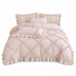 🛏Parure de Lit Princesse à Volants – Coton Lavé Doux, Style Français
