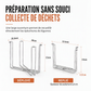 🗑️✨ Support Porte-Sac Poubelle Pliable – Inox 304 Antirouille, Format Compact et Collecte Propre