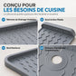 💧 Tapis de protection anti-éclaboussures pour robinet en silicone alimentaire – Découpable et épaissi, tapis d'écoulement incliné | Plus d'éclaboussures ni de plans de travail mouillés