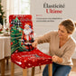 Housse de chaise élastique de Noël, housse complète extensible pour chaises de salle à manger à dossier haut