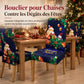 Housse de chaise élastique de Noël, housse complète extensible pour chaises de salle à manger à dossier haut
