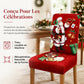 Housse de chaise élastique de Noël, housse complète extensible pour chaises de salle à manger à dossier haut