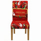 Housse de chaise élastique de Noël, housse complète extensible pour chaises de salle à manger à dossier haut