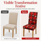 Housse de chaise élastique de Noël, housse complète extensible pour chaises de salle à manger à dossier haut