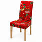 Housse de chaise élastique de Noël, housse complète extensible pour chaises de salle à manger à dossier haut
