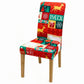 Housse de chaise élastique de Noël, housse complète extensible pour chaises de salle à manger à dossier haut