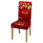 Housse de chaise élastique de Noël, housse complète extensible pour chaises de salle à manger à dossier haut