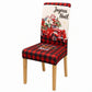Housse de chaise élastique de Noël, housse complète extensible pour chaises de salle à manger à dossier haut