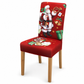 Housse de chaise élastique de Noël, housse complète extensible pour chaises de salle à manger à dossier haut