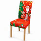 Housse de chaise élastique de Noël, housse complète extensible pour chaises de salle à manger à dossier haut
