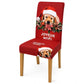 Housse de chaise élastique de Noël, housse complète extensible pour chaises de salle à manger à dossier haut
