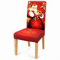 Housse de chaise élastique de Noël, housse complète extensible pour chaises de salle à manger à dossier haut