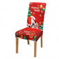 Housse de chaise élastique de Noël, housse complète extensible pour chaises de salle à manger à dossier haut