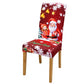 Housse de chaise élastique de Noël, housse complète extensible pour chaises de salle à manger à dossier haut