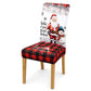 Housse de chaise élastique de Noël, housse complète extensible pour chaises de salle à manger à dossier haut