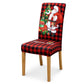 Housse de chaise élastique de Noël, housse complète extensible pour chaises de salle à manger à dossier haut
