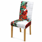 Housse de chaise élastique de Noël, housse complète extensible pour chaises de salle à manger à dossier haut