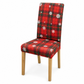 Housse de chaise élastique de Noël, housse complète extensible pour chaises de salle à manger à dossier haut