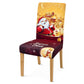 Housse de chaise élastique de Noël, housse complète extensible pour chaises de salle à manger à dossier haut