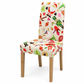 Housse de chaise élastique de Noël, housse complète extensible pour chaises de salle à manger à dossier haut