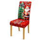 Housse de chaise élastique de Noël, housse complète extensible pour chaises de salle à manger à dossier haut