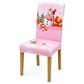 Housse de chaise élastique de Noël, housse complète extensible pour chaises de salle à manger à dossier haut