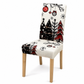 Housse de chaise élastique de Noël, housse complète extensible pour chaises de salle à manger à dossier haut
