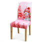 Housse de chaise élastique de Noël, housse complète extensible pour chaises de salle à manger à dossier haut