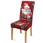Housse de chaise élastique de Noël, housse complète extensible pour chaises de salle à manger à dossier haut