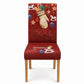 Housse de chaise élastique de Noël, housse complète extensible pour chaises de salle à manger à dossier haut