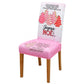 Housse de chaise élastique de Noël, housse complète extensible pour chaises de salle à manger à dossier haut