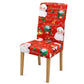 Housse de chaise élastique de Noël, housse complète extensible pour chaises de salle à manger à dossier haut