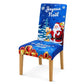 Housse de chaise élastique de Noël, housse complète extensible pour chaises de salle à manger à dossier haut