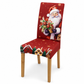 Housse de chaise élastique de Noël, housse complète extensible pour chaises de salle à manger à dossier haut
