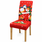 Housse de chaise élastique de Noël, housse complète extensible pour chaises de salle à manger à dossier haut